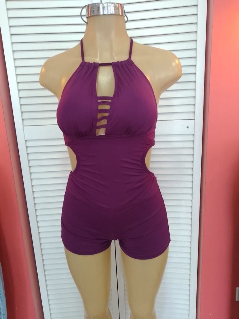 Traje de baño completo con short hotsell